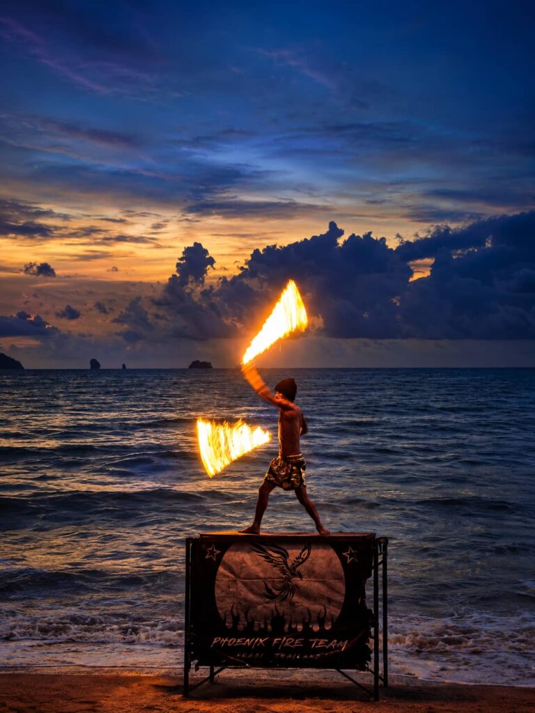 Fire show Krabi Ao Nang Beach